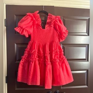 Dream Sister Jane Red Ruffle Dress M+